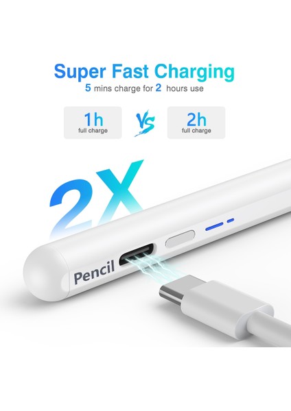 BP17-BL Tip-C Bluetooth Stylus Pen Beyaz (Yurt Dışından)