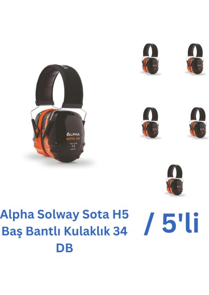 Alpha Sotah5 Baş Bantlı Kulaklık 34 Db - 5 Adet