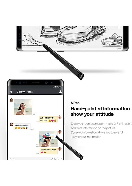 Galaxy Note 8 / N9500 ​​touch Stylus S Pen Pembesi (Yurt Dışından)