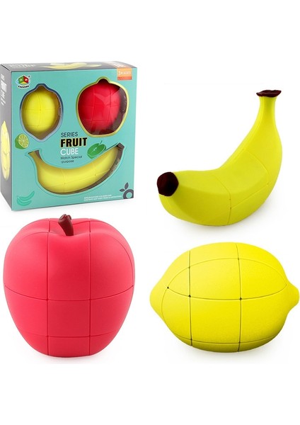 1: 1 Simülasyon Meyve Küpü, Renk: Apple Muz Limon Seti Çok Molor (Yurt Dışından)