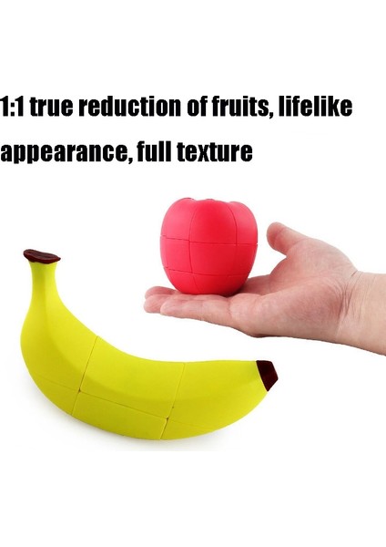 1: 1 Simülasyon Meyve Küpü, Renk: Apple Muz Limon Seti Çok Molor (Yurt Dışından)