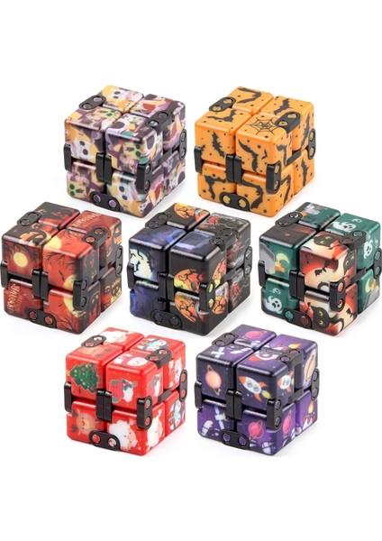 3 Pcs Magic Cube, Renk: NO.168-8-24 Cadılar Bayramı Yeşil Çok Molor (Yurt Dışından)
