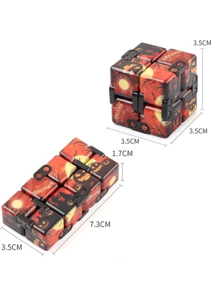 3 Pcs Magic Cube, Renk: NO.168-8-24 Cadılar Bayramı Yeşil Çok Molor (Yurt Dışından)