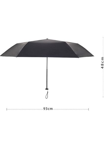 Paraşaseblack Tutkal Güneş Koruyucu Anti-Uv Umbrla Donanma (Yurt Dışından)