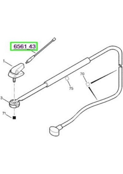 Anten 850MM 106 206 306 406 Partner Berlingo (656143-BPE304003-TRL656143)