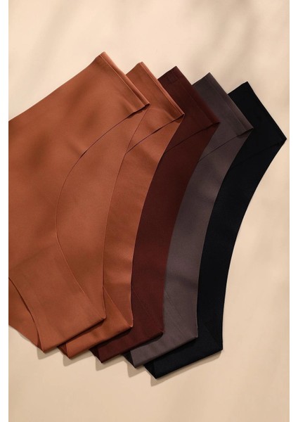 5 Li Set Iz Yapmaz Likralı Dikişsiz Lazer Kesim Bikini Slip Külot modelleri