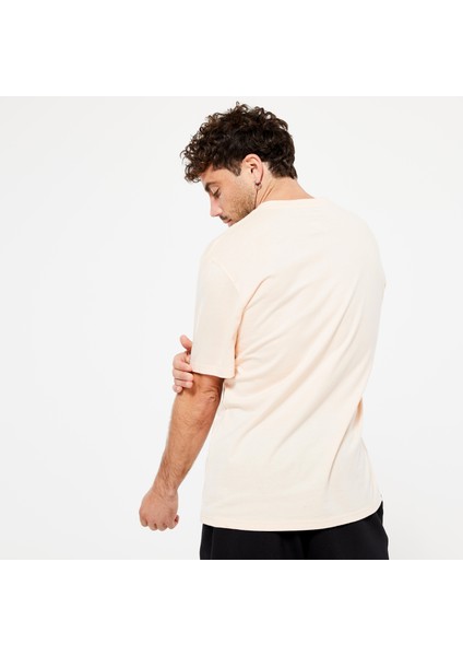 Domyos Erkek Bej Fitness Tişörtü - Essentials 500 indirimleri
