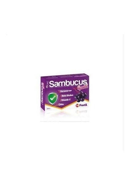 Sambucus Şekersiz 16 Pastil