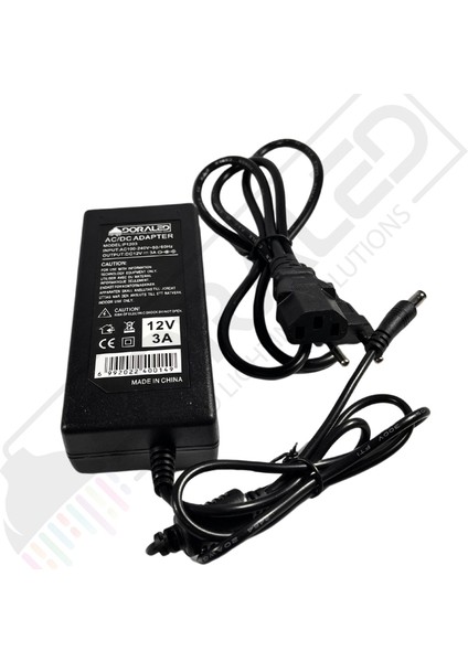 12 Volt 3 A Masa Tip Adaptör 12 Volt 3 Amper Masa Tipi