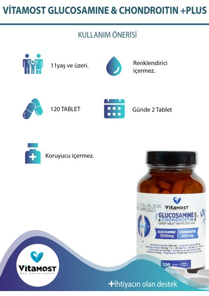Glucosamıne & Chondroıtın Plus 120 Tablet 1500 Mg