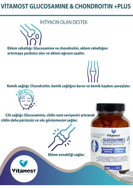 Glucosamıne & Chondroıtın Plus 120 Tablet 1500 Mg