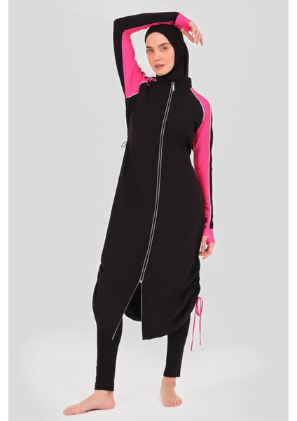 Spor Parmak Geçirmeli Uzun Tesettür Mayo fiyatları