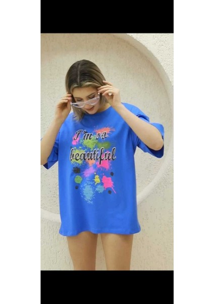 Kadın I'm So Beautiful Baskılı T-Shirt New New Season fiyatları