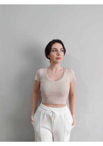 Kadın Crop T-Shirt Yeni Season
