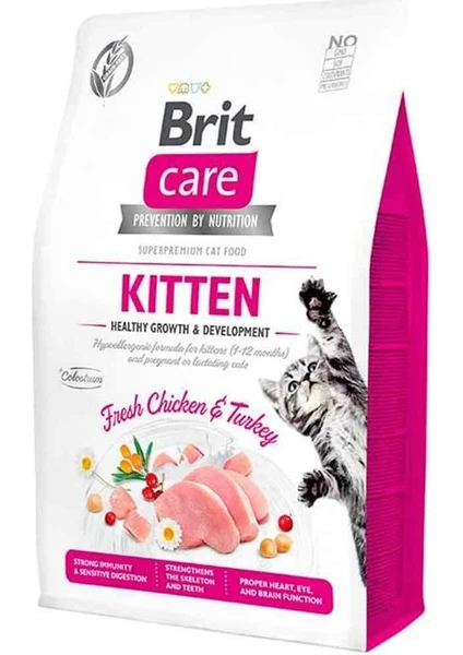 Brit Care Hypo-Allergenic Tavuklu ve Hindili Tahılsız Yavru Kedi Maması 2 Kg