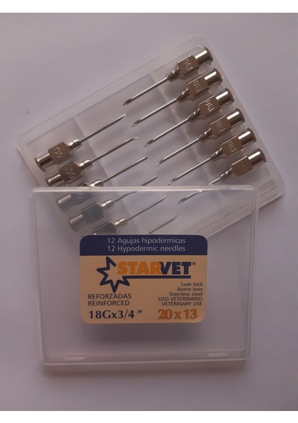 Enjektör Iğnesi 20 x 13 mm / 18GX3/4 (1 Kutu - 12 Adet ) fiyatları