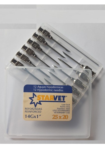 Enjektör Iğnesi 25 x 20 mm / 14GX1 ( 1 Kutu - 12 Adet )
