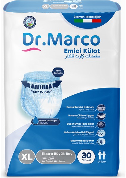 Dr Marco Dr.Marco Yetişkin Emici Külot Ekstra Large 30 Adet