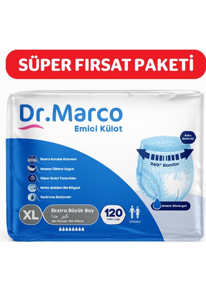 Dr Marco Dr.Marco Yetişkin Emici Külot Ekstra Large 120 Adet