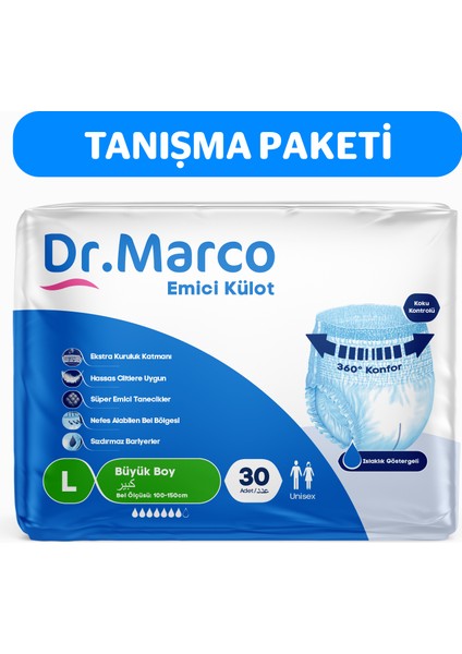 Dr Marco Dr.Marco Yetişkin Emici Külot Large 30 Adet