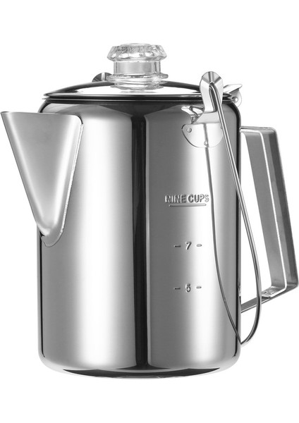 1.2l Açık 9 Fincan Paslanmaz Çelik Percolator Cezve (Yurt Dışından)