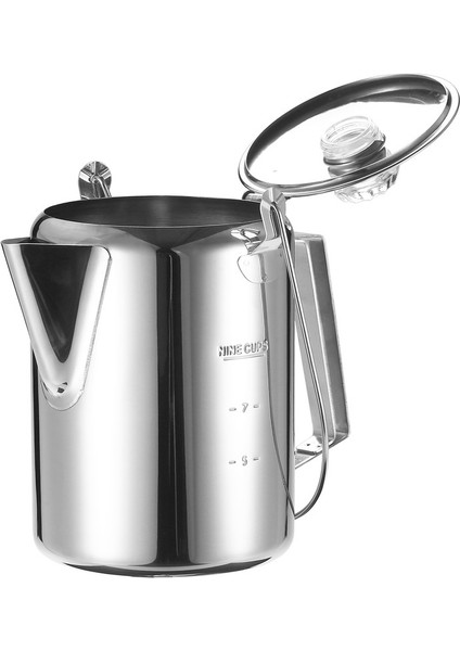 1.2l Açık 9 Fincan Paslanmaz Çelik Percolator Cezve (Yurt Dışından)