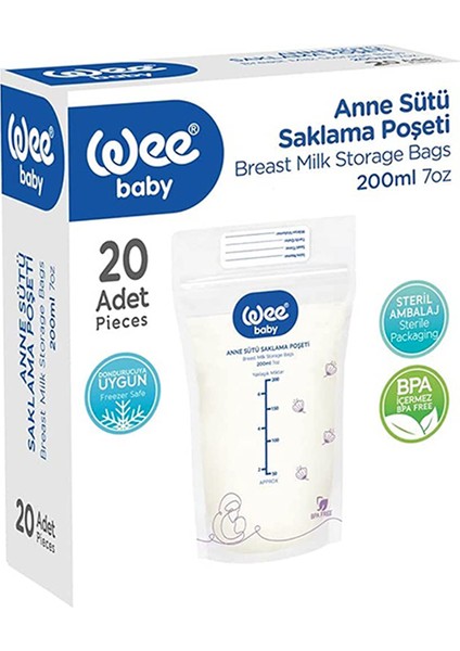 Wee Baby Süt Saklama 20'li Poşet