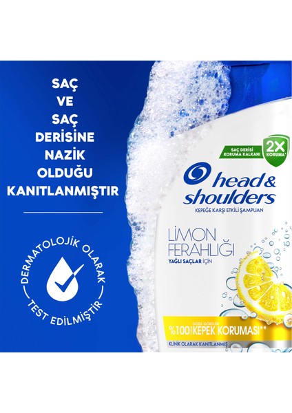 Head & Shoulders Limon Ferahlığı Kepek Karşıtı yağlı saçlar için Günlük Kullanım 330ML Şampuan