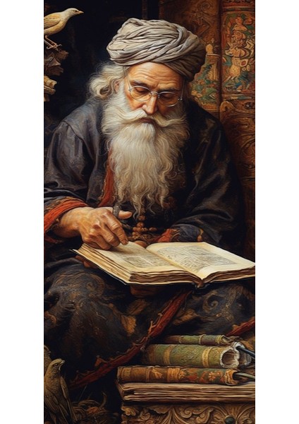 Mevlana Celaleddin-I Rumi Elmas Mozaik Tablo | Mozaik Puzzle | 35X70 | E20204457