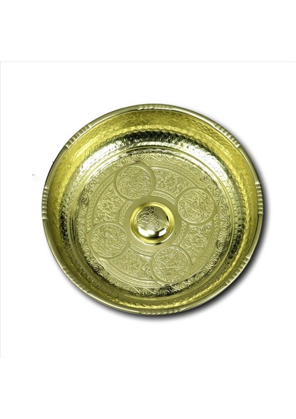 Sarı Kaplama Bakır Hamam Tası 20 cm