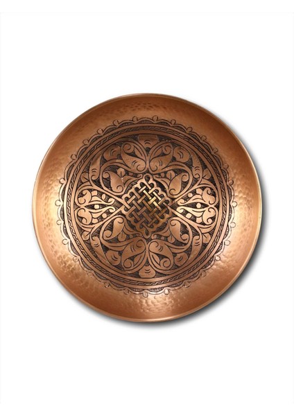 Özel İşlemeli Bakır Hamam Tası 20 cm