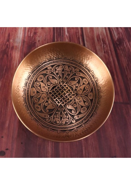 Özel İşlemeli Bakır Hamam Tası 20 cm