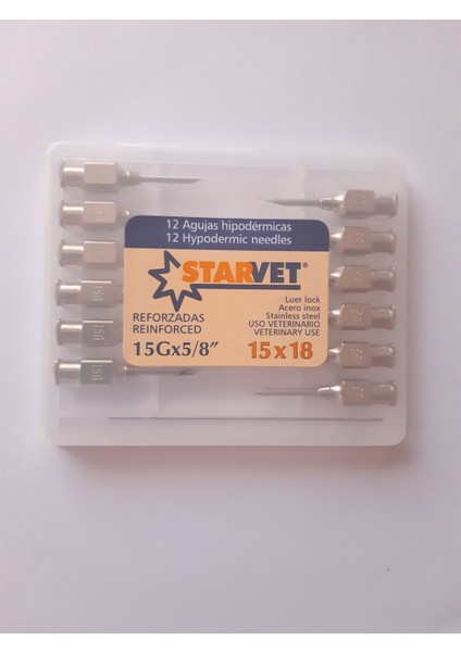 Enjektör Iğnesi 15 x 18 mm / 15GX5/8 ( 1 Kutu - 12 Adet )