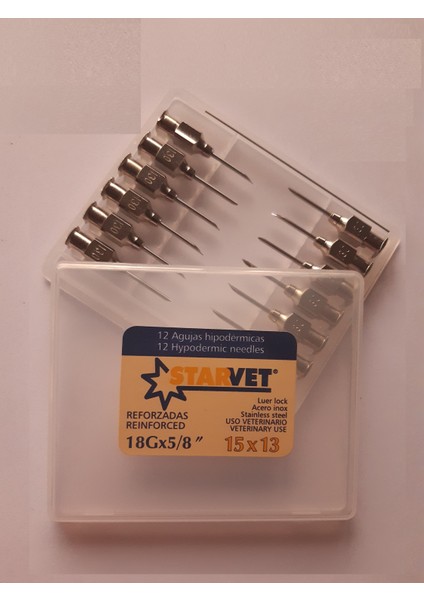Enjektör Iğnesi 15 x 13 mm / 18GX5/8 ( 1 Kutu - 12 Adet )