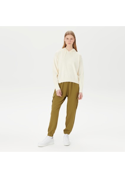 Nautıca Kadın Beyaz Relaxed Fıt Uzun Kollu Triko 45S004T.1MA