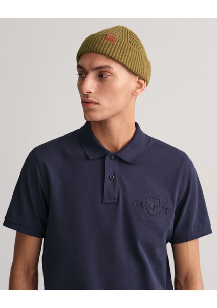 Erkek Lacivert Regular Fit Logolu Polo 2062025.433
