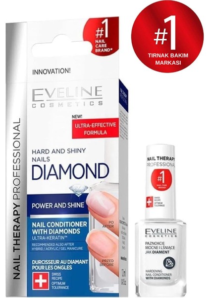 Eveline Cosmetics Diamond Hard And Shiny Nail Conditioner Elmas Tırnak Sert 12 ml