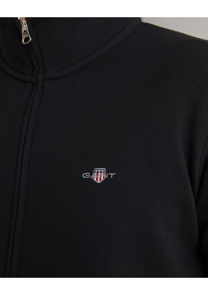 Erkek Siyah Regular Fit Fermuarlı Logolu Sweatshirt 2008006.5
