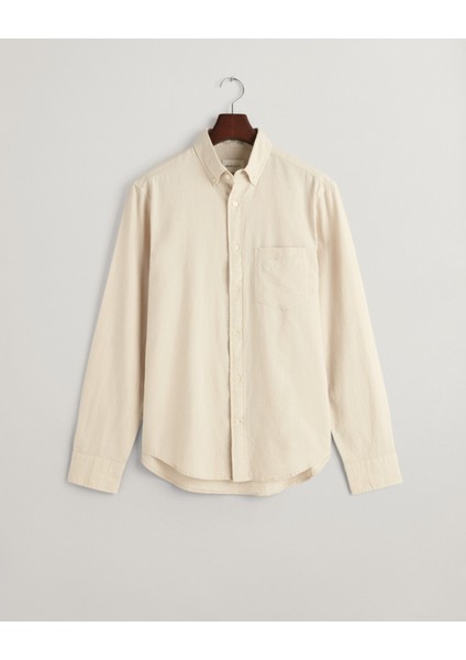 Erkek Bej Regular Fit Düğmeli Yaka Oxford Gömlek 3230233.239 modelleri