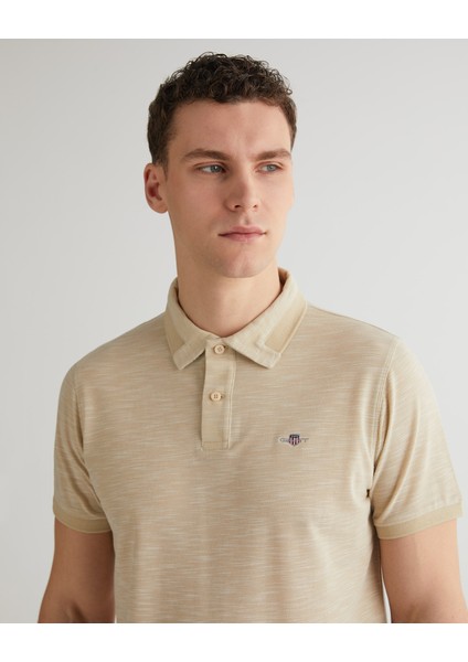 Erkek Bej Regular Fit Logolu Polo 2424121T.239
