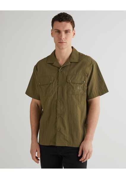 Erkek Yeşil Regular Fit Klasik Yaka Gömlek 3824114T.301