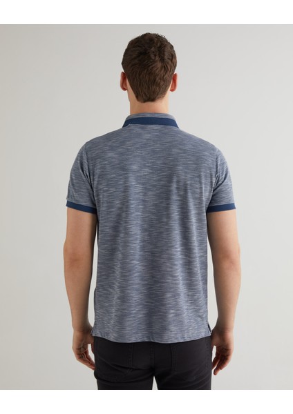 Erkek Mavi Regular Fit Logolu Polo 2424121T.403 fiyatları