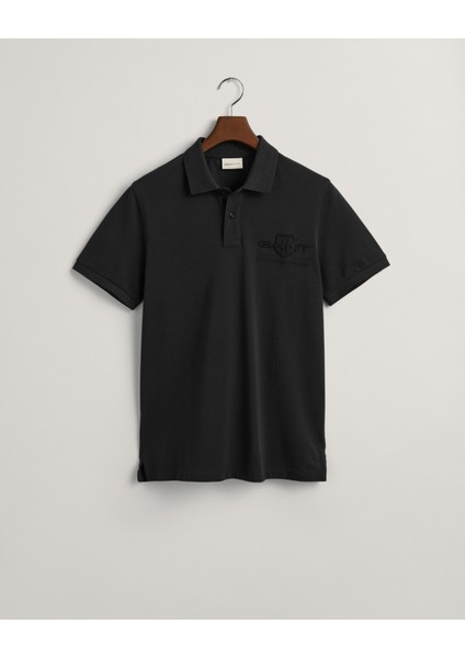 Erkek Siyah Regular Fit Logolu Polo 2062025.5 fırsatları