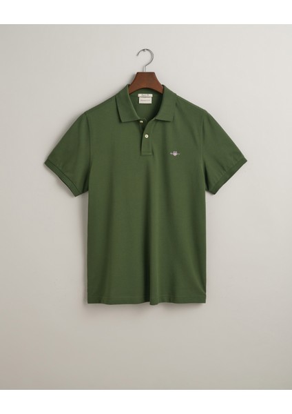 Erkek Yeşil Regular Fit Logolu Polo 2210.313