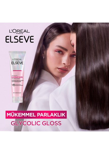 L'oréal Paris Elseve Glycolic Gloss Mükemmel Parlaklık Için Pürüzsüzleştirici Saç Kremi 150ML