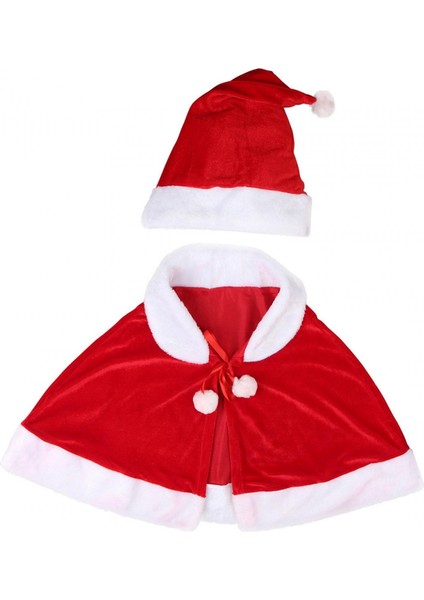 Karnaval Festivali Sahne Performansı Için Noel Şal Pelerin Pelerin Kırmızı Pelerin (Yurt Dışından)