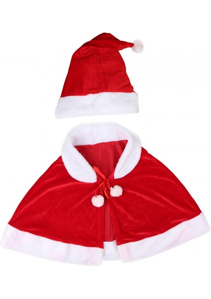 Karnaval Festivali Sahne Performansı Için Noel Şal Pelerin Pelerin Kırmızı Pelerin (Yurt Dışından)