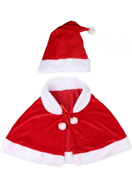 Karnaval Festivali Sahne Performansı Için Noel Şal Pelerin Pelerin Kırmızı Pelerin (Yurt Dışından)