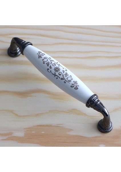 Gerçek Porselen Beyaz Füme 128 mm Kulp Çekmece Mobilya Mutfak Kulplar Kulbu Dolabı Dolap Kapak Kulpu