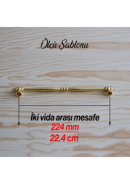 Petek Lüx 224 mm Gold Altın Mobilya Mutfak Dolabı Çekmece Dolap Kapak Kulpu Kulp Kulbu Metal fırsatları